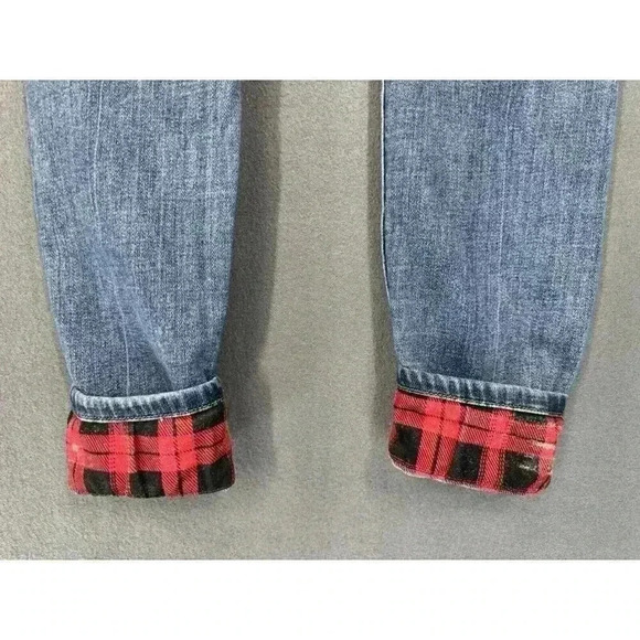 Judy Blue Skinny Fit Jeans Womens Size 7/28 Buffalo Plaid Distressed JB82167MD - Picture 4 of 12